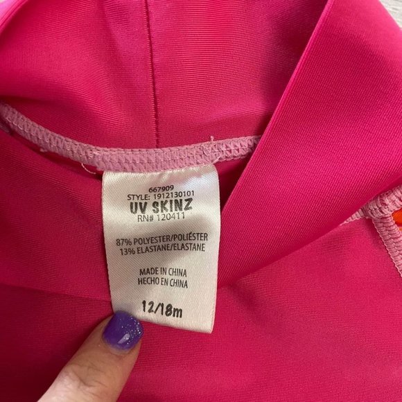 UV skinz butterfly rash guard 12-18 months - Picture 4 of 5